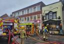 Castle Street in the City Centre was closed for hours as crews tackled a fire at the Avon Brewery