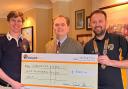 The cheque presentation at Chevrons