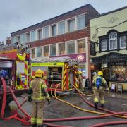 Castle Street in the City Centre was closed for hours as crews tackled a fire at the Avon Brewery