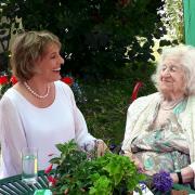 Anne Baker and Esther Rantzen garden party