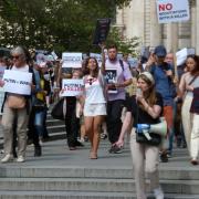 Salisbury residents joined dozens of others at a demonstration at St Pauls Cathedral in London to protest the continued imprisonment of Russian opposition leader Alexei Navalny under the regime of Vladimir Putin.