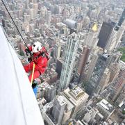 David Hempleman-Adams, from Salisbury, abseiled down the Empire State Building