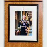 New Forest District Council unveiled the new portrait of King Charles III it received from the Cabinet Office.
