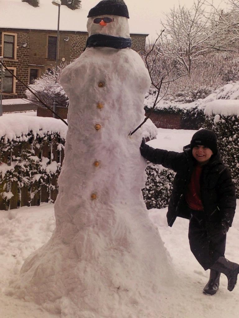 Secret agent: a snowman goes undercover in Lancashire