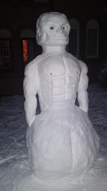 Six-pack: snow soldier from Lancashire