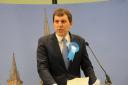 Conservative candidate John Glen..Election count for Salisbury Constituency and Devizes Constituency, held at Five Rivers Leisure Centre in Salisbury..General Election 2019 DC9356P126 Picture by Tom Gregory...