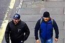 Handout CCTV image issued by the Metropolitan Police of Russian Nationals Ruslan Boshirov and Alexander Petrov on Fisherton Road, Salisbury at 13:05hrs on March 4 2018. The war of words with Russia following the Novichok attack has escalated, with a