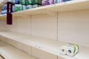 A view of empty shelves as toilet roll is almost sold out in a supermarket 
Picture: Gareth Fuller/PA Wire