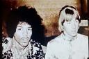 Tich Amey with Jimi Hendrix.