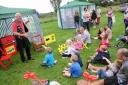 Andy The Magic Man entertaining parents and children at the last fun day