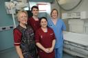 The Fluoroscopy team: from left to right: Jenny Sword, Paul Walker, Lesley Smith and Christina Craig