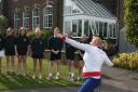 British athlete Sophie Merritt visits former school to give an athletics masterclass