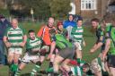 Scrum-half Del Gurney breaks from a ruck during Salisbury 3rds win over New Milton