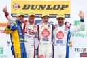 TITLE FIGHT: The front-runners from Donington Park are looking for another strong weekend – from left: champion Andrew Jordan, Gordon Shedden, Sam Tordoff and Jason Plato.