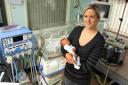 Gemma Penwarden and son Harry on the Neonatal Intensive Care.