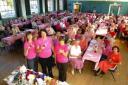 Pretty in pink at the breast cancer lunch. Photo by Tom Gregory