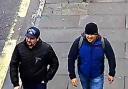 Handout CCTV image issued by the Metropolitan Police of Russian Nationals Ruslan Boshirov and Alexander Petrov on Fisherton Road, Salisbury at 13:05hrs on March 4 2018. The war of words with Russia following the Novichok attack has escalated, with a