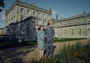 Olivia Colman as the Queen and Josh O'Connor on location at Somerley House, near Ringwood. Picture: Des Willie/Netflix.