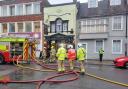 Photos show firefighters as they tackle city centre pub fiire