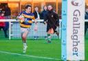 Will Murley crosses the line to score Salisbury’s first try. Pictures by John Palmer
