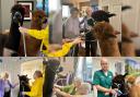 A pair of alpacas named Liquorice and Spartan Warrior visited Wilton Place Care Home in Wilton.