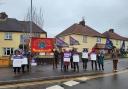 Wiltshire Health and Care employees picketed on Wednesday, February 14 to protest the exclusion of Wiltshire community nurses from the NHS backlog bonus.