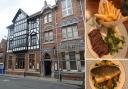 Cosy Club, New Street, Salisbury and right: 8oz flat iron steak with fries and the seabass