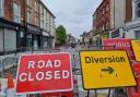Part of Fisherton Street is closed as a result of the leak.