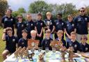Alderbury U12's receive league championship medals