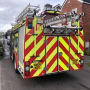 A fire engine in New Street, Ringwood