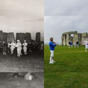The Sarum Morris dancers recreated a 70-year-old photograph at Stonehenge.