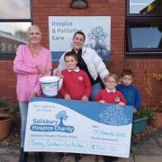 Family 'braves the shave' to raise over £1k for Salisbury Hospice