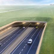 An artists impression of the Stonehenge tunnel.