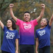 Left to right cancer survivor Crystal Manuel with children Cameron, 15, and Chaia, 13, will Race for Life.