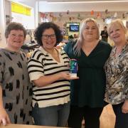 The Scots Lane team Julie Perry, Katie Hopkins, manager Heidi Bradley and Sue Lancaster with the award