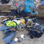 Hampshire Police have released these images of tools that were found dumped at Holmsley Car Park in Burley and suspected to be stolen.