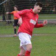 Ollie Hill scored two for D.I. UTD against Amesbury Kings Arms (56233671)