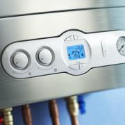 Gas boiler control panel. Gas boiler home heating. 3d.