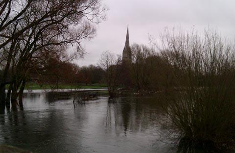 The flooding at Queen Elizabeth Gardens. Taken by Joanne Smith.