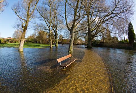 The flooding at Queen Elizabeth Gardens. Taken by Colin Froude.
