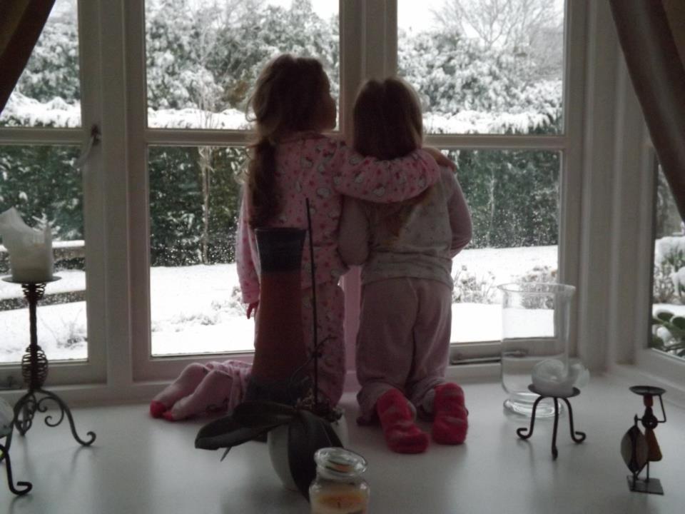 Nik Ashman's children were very excited to see the snow.