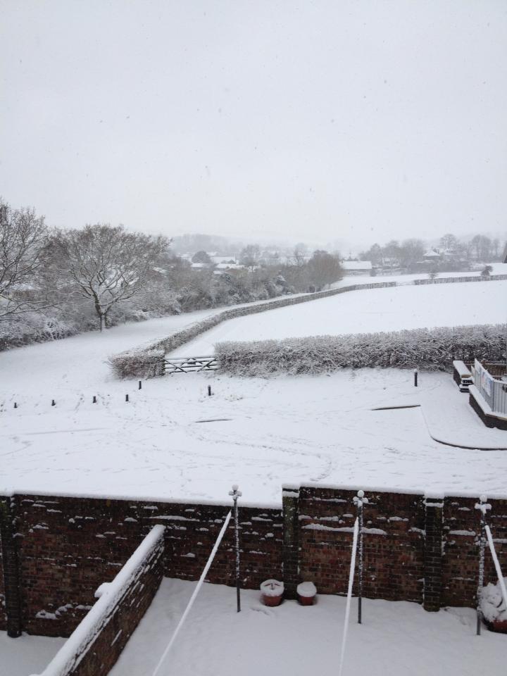 Emma Roddie sent us a picture of snowy Hudson's Field, which is sure to be covered with sledgers later.