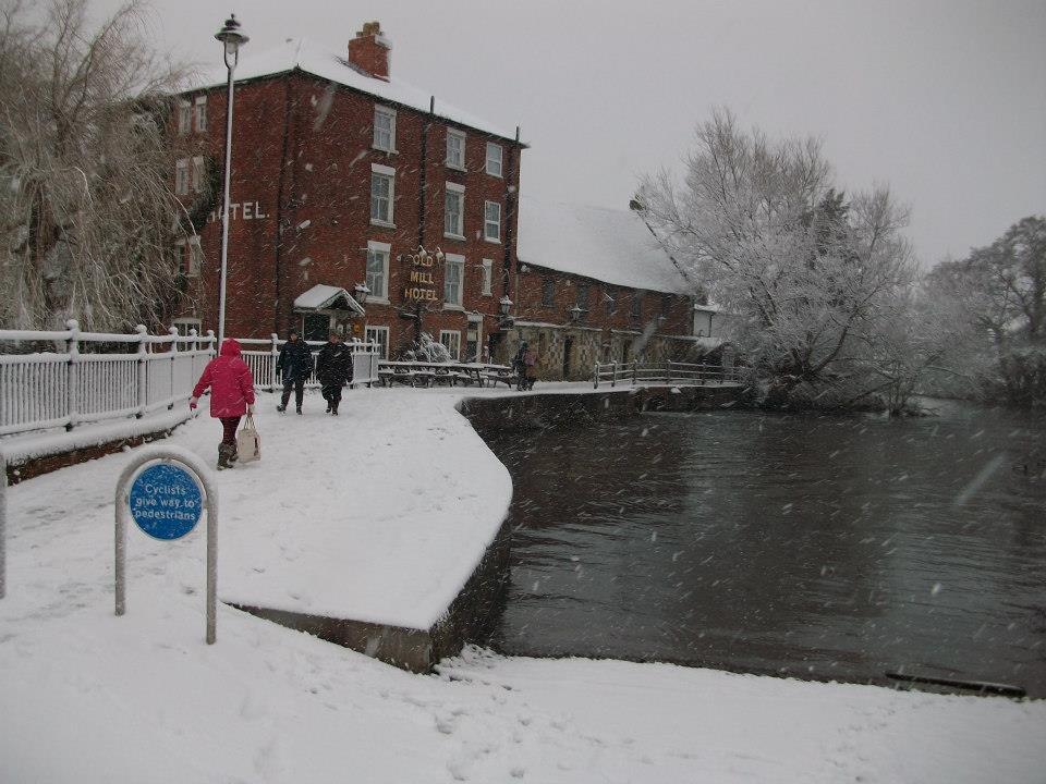 David Mouland's picture of snow at the Old Mill in Harnham.