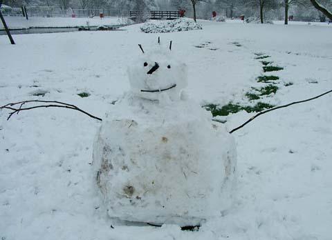 Nelly Sanchez captured this happy snowman.