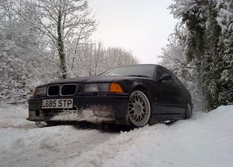 Dean Ross sent this picture of his car struggling in the snow.