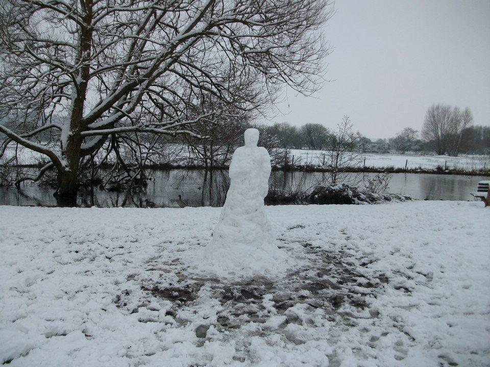David Mouland's picture of a snow sculpture in Queen Elizabeth Gardens.