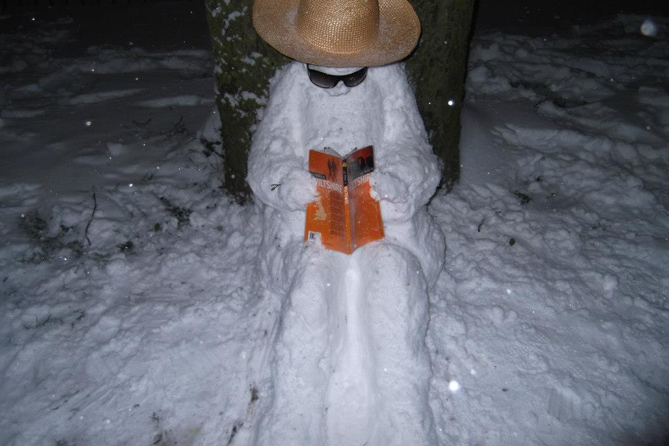 Carly Wright sent us this picture of a sunny-looking snowman.