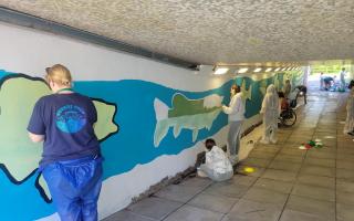 The Exeter Street Roundabout subway received a redecoration during a two-day project by Splash Wiltshire on Tuesday, August 22 and Wednesday, August 23.