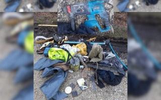 Hampshire Police have released these images of tools that were found dumped at Holmsley Car Park in Burley and suspected to be stolen.