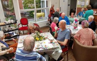 The senior residents relished the tea prepared by the home's chefs